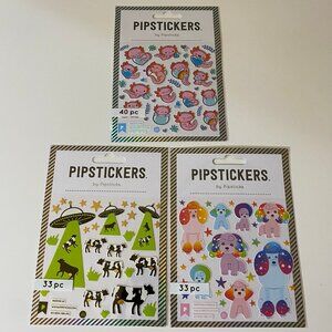 Pipsticks Cow Poodle & Axolotl Stickers